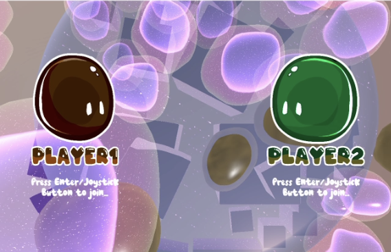 A game screen shot showing player 1 and player 2.