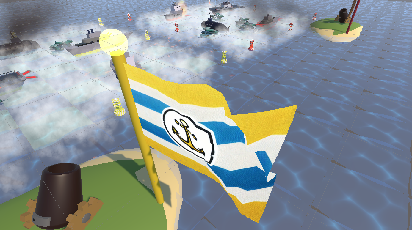 A game screenshot a flag of player 1.