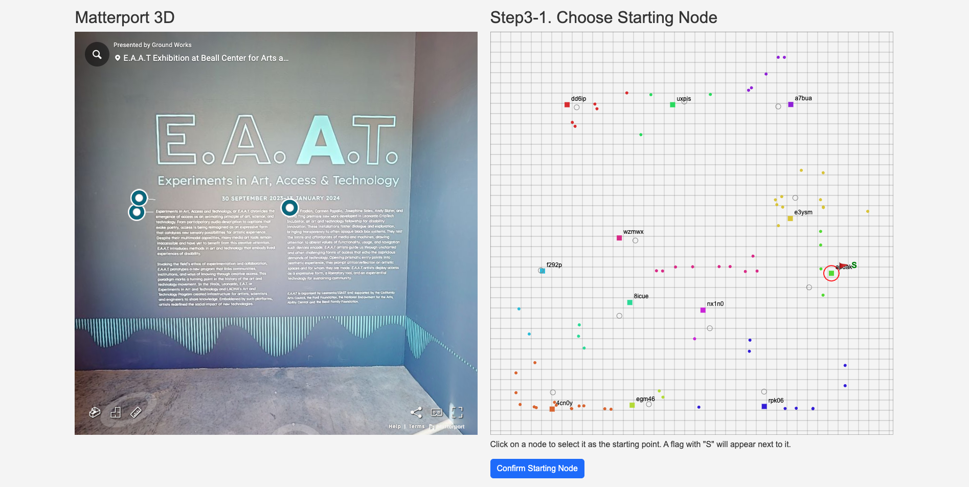 Step 3. Choose start node.